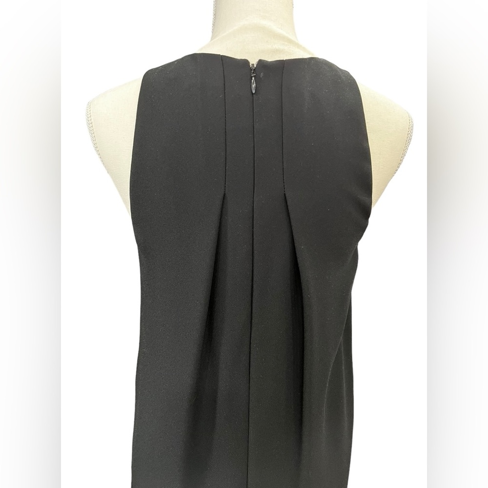 Banana Republic Fringe Hem Shift Dress Black Sleeveless Cocktail Party Size 2 - Picture 4 of 8